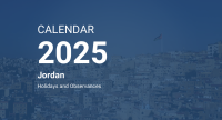   مواعيد العطلات الرسمية في الأردن لعام 2025 