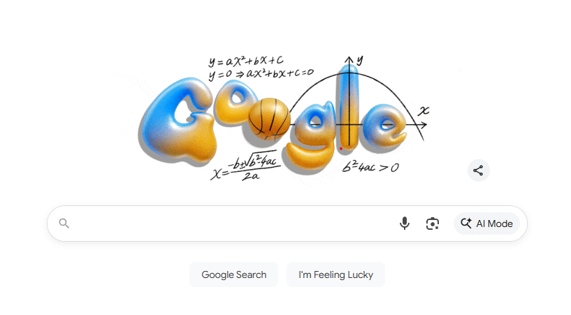 جوجل تحتفل بالمعادلة التربيعية بشعار تفاعلي على صفحتها الرئيسية.. هل شاهدته اليوم؟