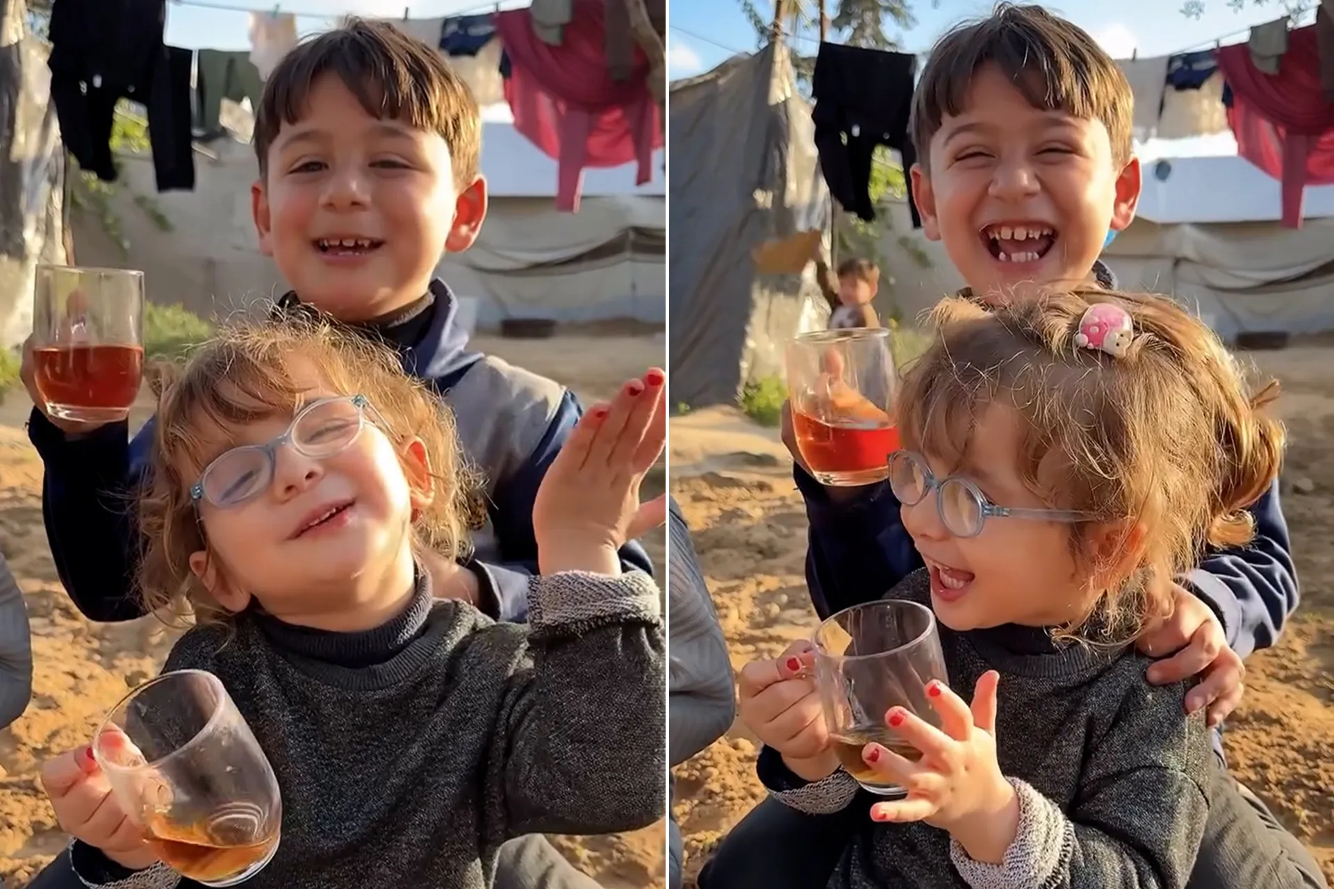 غزة تغني للشاي.. براءة الطفولة تتحدى الوجع