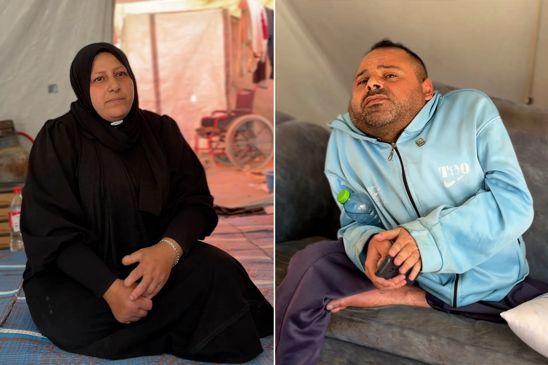 من مملكة الى خيمة بؤس: معاناة زوجين من غزة